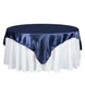 70x70 table squares navy blue satin