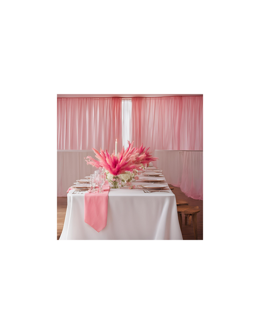 Bubble Gum pink table runners