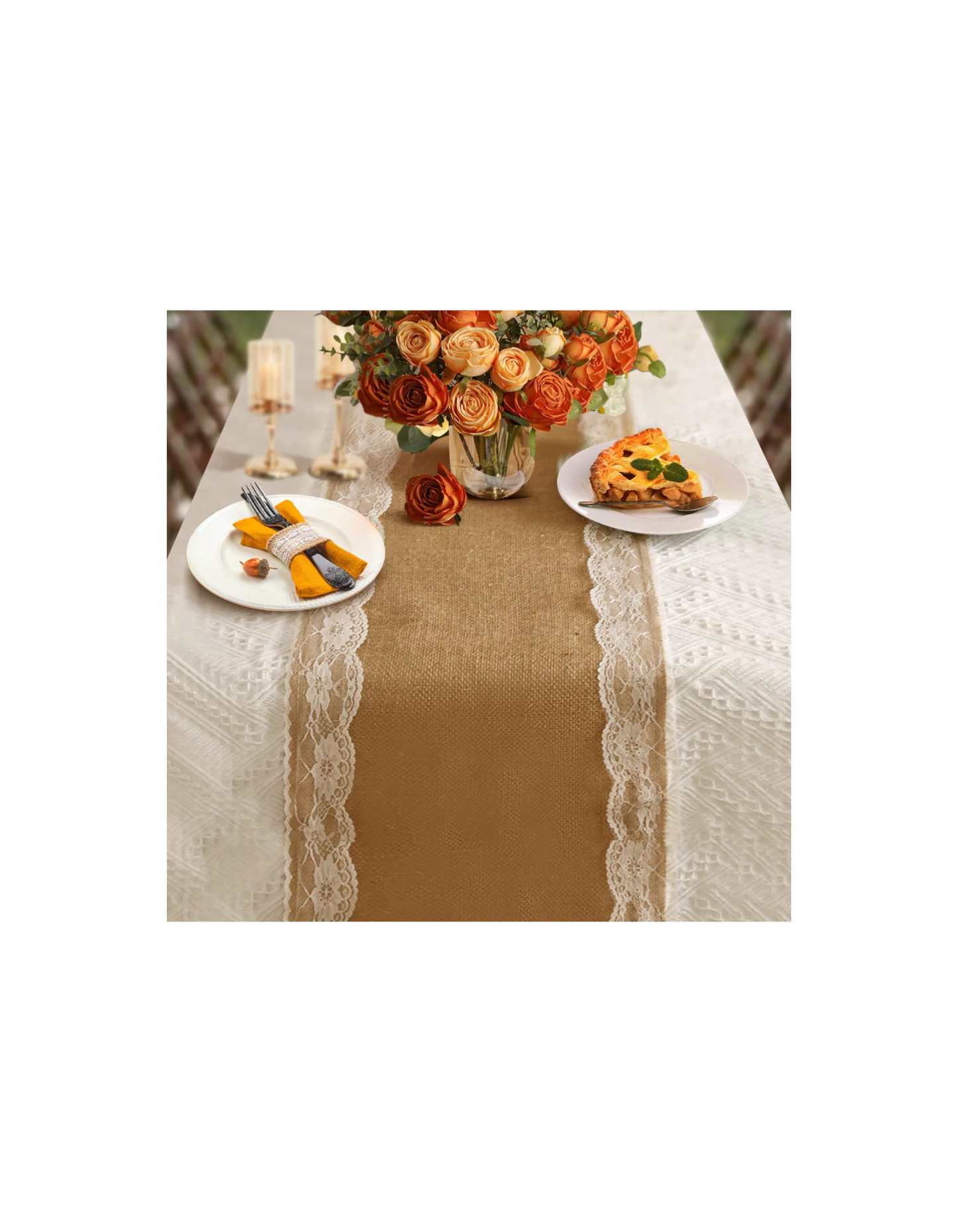 Burlap table runners
