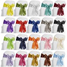 Various color satin Chair ties